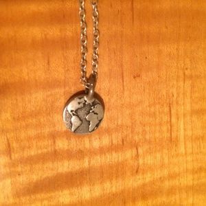 Sterling silver world necklace